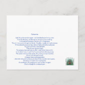 Auf den Wolken des Himmels, mit Gedicht angehen Ankündigungspostkarte (Rückseite)