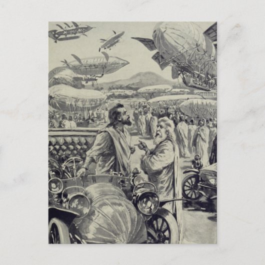 "Auf der Air Show" Postkarte (Vorderseite)