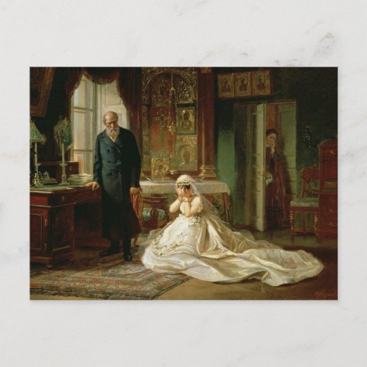 Auf der Altar der 1870er Postkarte (Vorderseite)