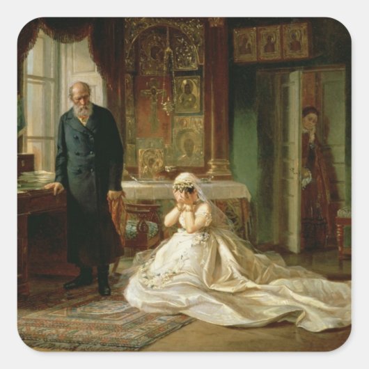 Auf der Altar der 1870er Quadratischer Aufkleber (Vorderseite)