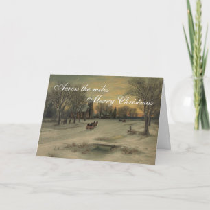 Auf der anderen Seite der Miles Vintage Weihnachts Feiertagskarte
