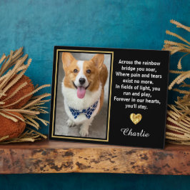 Auf der anderen Seite der Rainbow Bridge Gold Pet  Fotoplatte