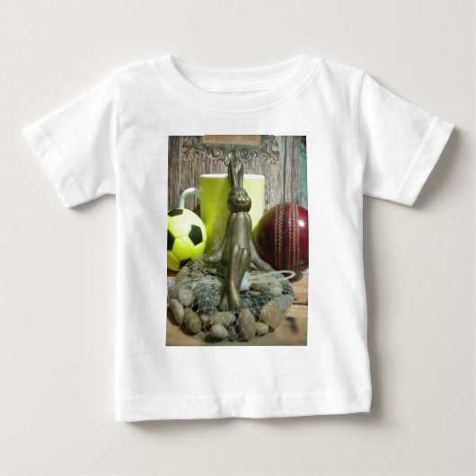 Auf der anderen Seite Pitch & Crease: Fußball-Cric Baby T-shirt (Vorderseite)