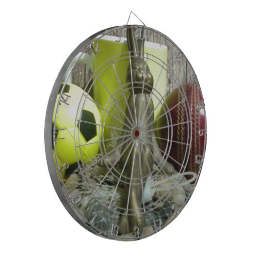 Auf der anderen Seite Pitch & Crease: Fußball-Cric Dartscheibe (Vorderseite Links)