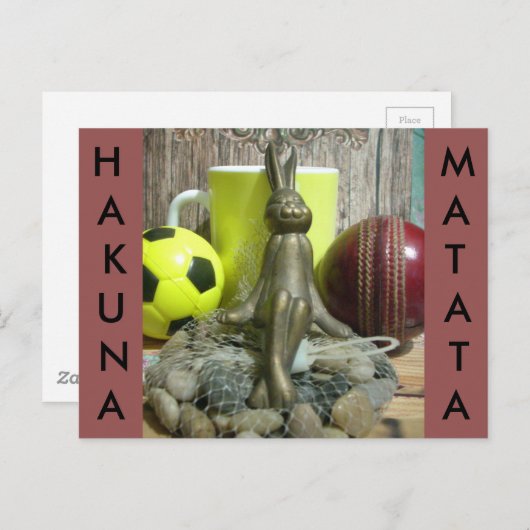 Auf der anderen Seite Pitch & Crease: Fußball-Cric Postkarte (Vorne/Hinten)