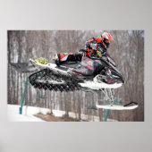 Auf der Attack Snowmobile Print Poster (Vorne)