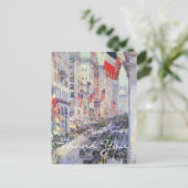 Auf der Avenue von der 34th Street von Childe Hass Postkarte (Stehend Vorderseite)