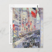 Auf der Avenue von der 34th Street von Childe Hass Postkarte (Vorne/Hinten)