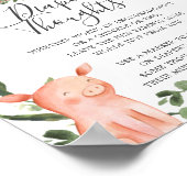 Auf der Babydusche auf dem Bauernhof Windeln Gedan Poster (Ecke)