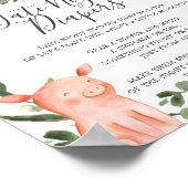 Auf der Babydusche spätnächtlicher Windeln untersc Poster (Ecke)