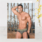 Auf der Balkony Hot Typ LGBT Greetings Card Karte (Gelbe Blume)