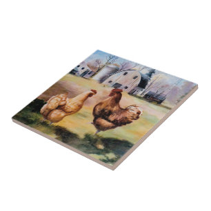 Auf der Bauernhof-Fliese Fliese