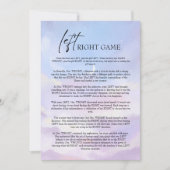 Auf der Cloud 9 Links rechte Brautparty-Spielkarte Einladung (Vorderseite)