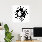 Auf der dunklen Mondnacht Poster (Heimbüro)