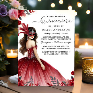 Auf der Extravaganten Prom Maskerade Fun Ball Quin Einladung