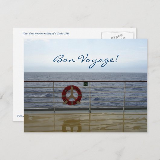Auf der Fahrt Custom Bon Voyage Postkarte (Vorne/Hinten)