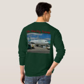 Auf der Flugroute Lingus Langschläfchen T-Shirt (Schwarz voll)