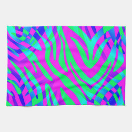 Auf der freien Seite, farbenfrohe Abstrakte Zebra- Handtuch