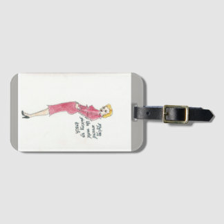 "Auf der ganzen Welt fliegend, Abfallaufhebend" Gepäckanhänger