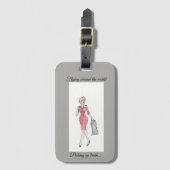 "Auf der ganzen Welt fliegend, Abfallaufhebend… Gepäckanhänger (Vorderseite Vertikal)