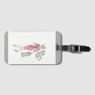 "Auf der ganzen Welt fliegend, Abfallaufhebend" Gepäckanhänger