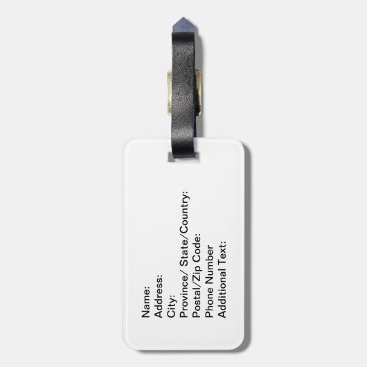 Auf der ganzen Welt Gepäckanhänger (Rückseite vertikal)