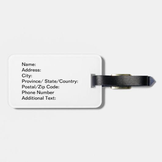 Auf der ganzen Welt Gepäckanhänger (Rückseite horizontal)