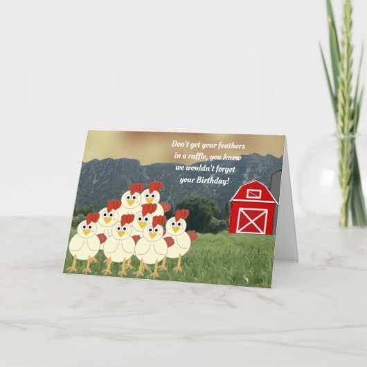 Auf der Geburtstagskarte des Betriebs Karte (Vorderseite)