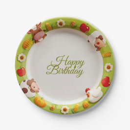 Auf der Geburtstagsparteienplatte des Betriebs - N Pappteller