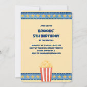 Auf der Geburtstagsparty im Kino Einladung (Rückseite)