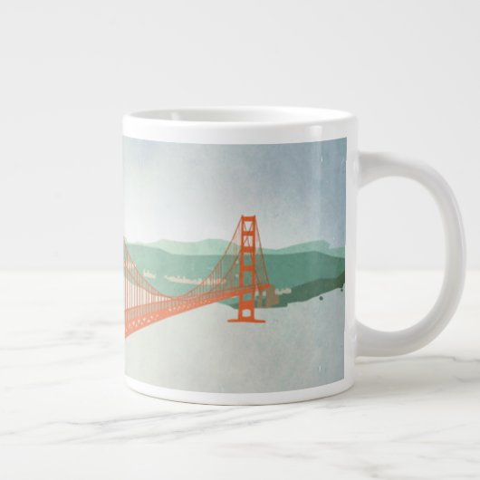 Auf der Golden Gate Bridge Jumbo-Tasse (Rechts)