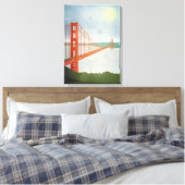 Auf der Golden Gate Bridge Leinwanddruck (Insitu (Schlafzimmer))