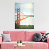 Auf der Golden Gate Bridge Leinwanddruck (Insitu (Wohnzimmer))