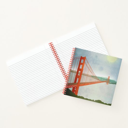 Auf der Golden Gate Bridge Notizblock (Innenseite)