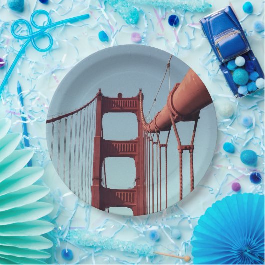 Auf der Golden Gate Bridge Pappteller (Party)