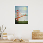 Auf der Golden Gate Bridge Poster (Küche)