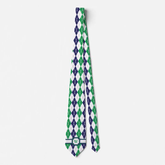 Auf der grünen Raute Männer-Neck-Tie Krawatte (Vorderseite)