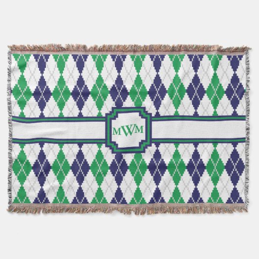 Auf der grünen Raute werfen Blanket Decke (Vorderseite)