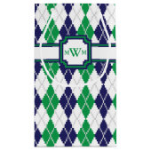 Auf der grünen Rauten-Geschenk-Tasche Kleine Geschenktüte (Rückseite)