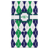 Auf der grünen Rauten-Geschenk-Tasche Kleine Geschenktüte (Vorderseite)