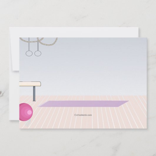 Auf der Gym Birthday Party Einladung (Rückseite)