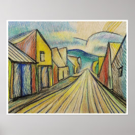 Auf der Hauptstraße - Archivkunst drucken Poster