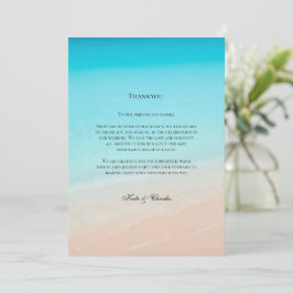 Auf der Hochzeit am Strand dank Karte