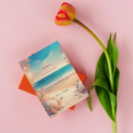 Auf der Hochzeit am Strand dank Karte