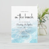 Auf der Hochzeit des Strandbades Einladung (Stehend Vorderseite)