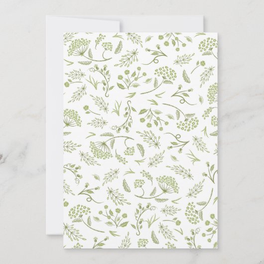 Auf der Hochzeitsfeier in Prairie Einladung (Rückseite)