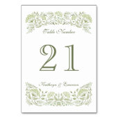 Auf der Hochzeitskarte der Prärie Tischnummer (Rückseite)