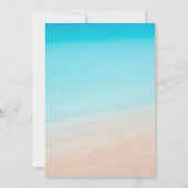 Auf der Hochzeitsreise am Strand Einladung (Rückseite)