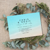 Auf der Hochzeitsreise am Strand Einladung