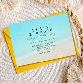 Auf der Hochzeitsreise am Strand Einladung